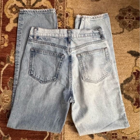 Reformation Cynthia Twotone High Rise Straight Jeans Size 25 Two Tone - Picture 6 of 9